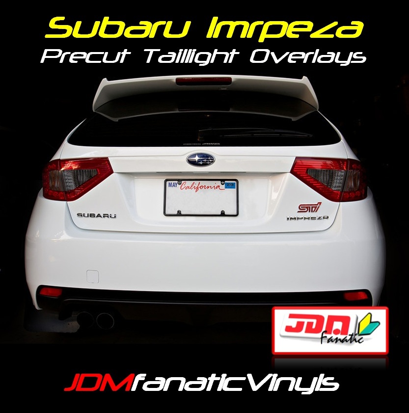 02 03 Impreza Sport Wagon SMOKED Tail Light Overlays Tint Vinyl Precut REVERSE 